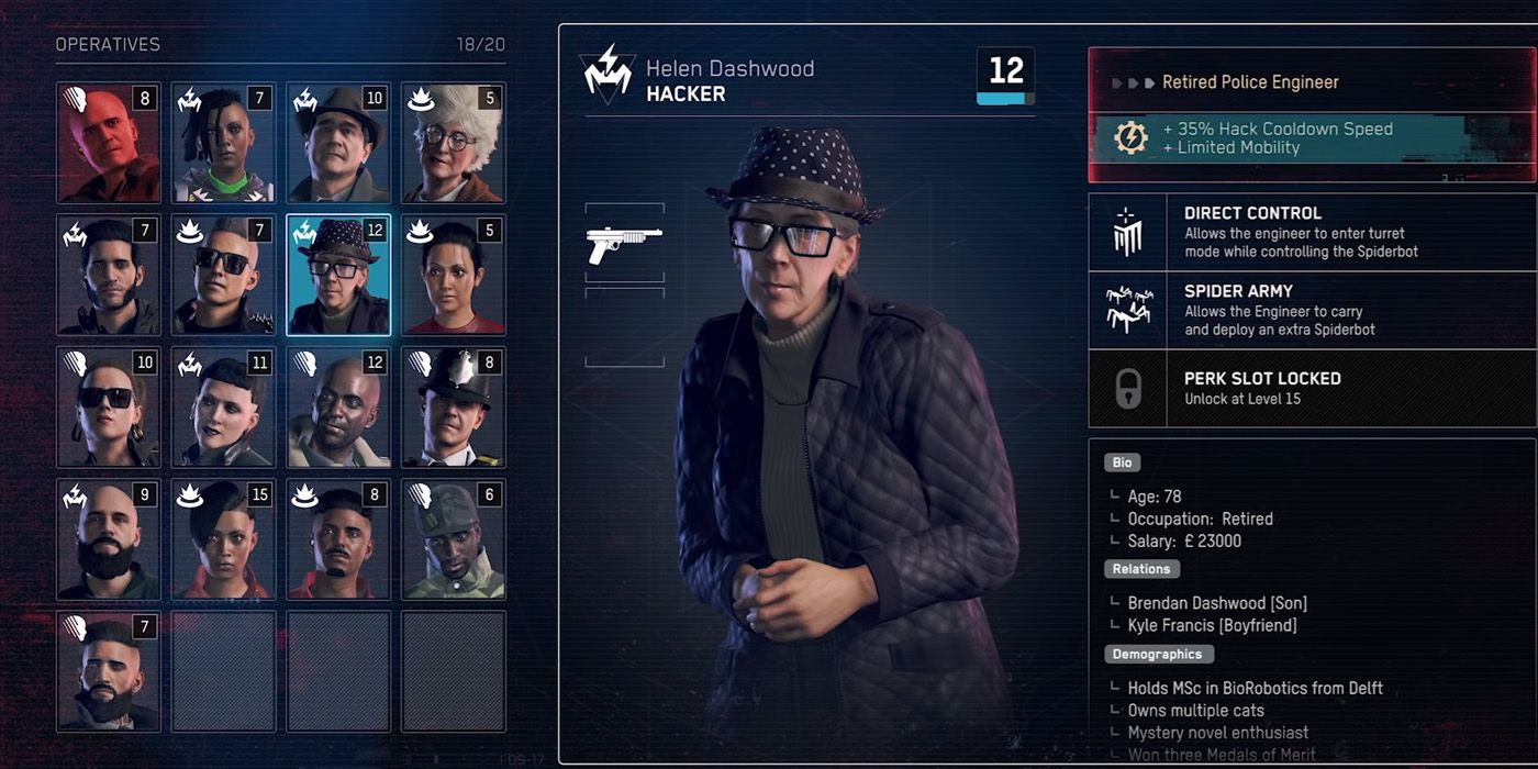 A grandma among a whole host of recruits - Watch Dogs Legion Mistakes Players Do