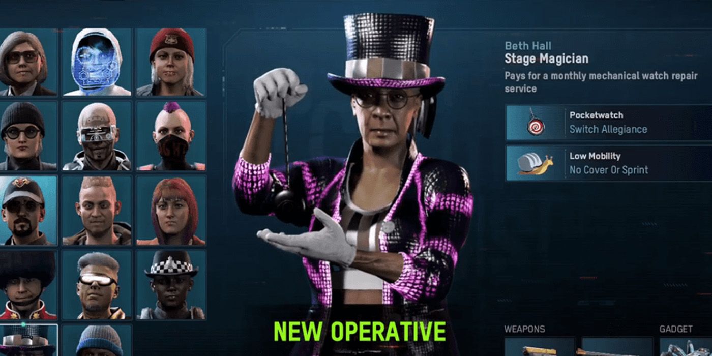 A recruit with Pocketwatch - Watch Dogs Legion Underrated Operative Perks