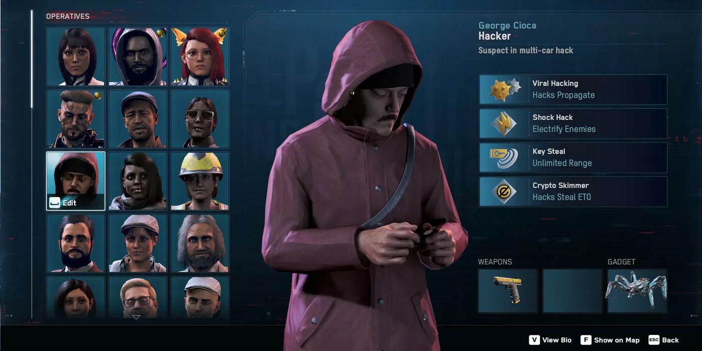 A recruit with Viral Hacking - Watch Dogs Legion Underrated Operative Perks