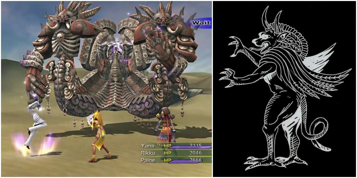 images of Angra Mainyu in Final Fantasy X-2 and Zoroastrianism