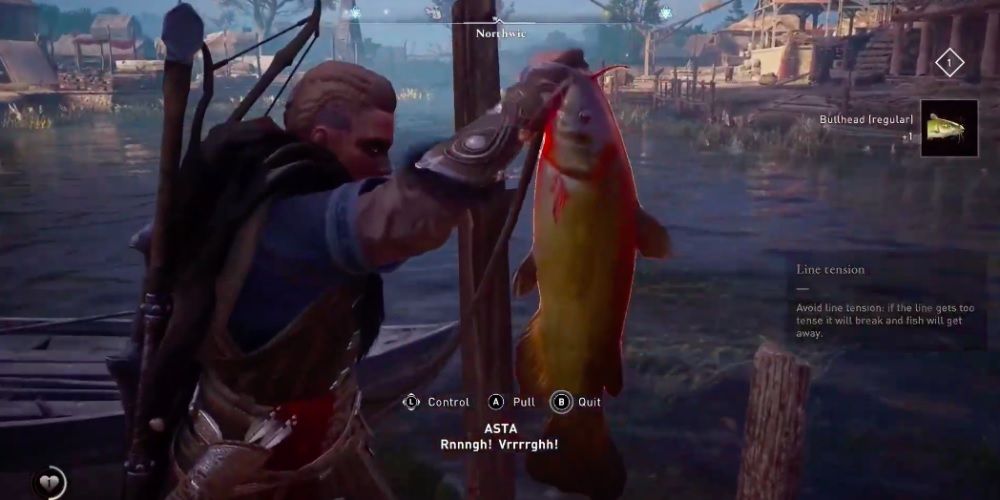 Assassins Creed Valhalla Eivor Catching Bullhead Fish