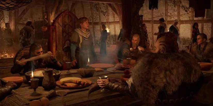 Assassins Creed Valhalla Oswald Giving Speech At Feast