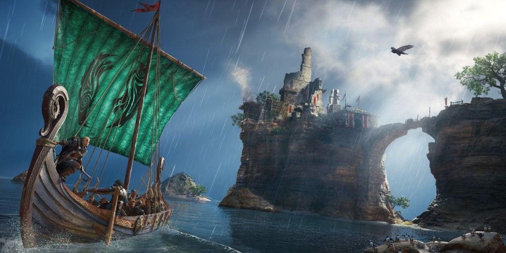 Assassins Creed Valhalla Promotional Art Eivor On Longboat