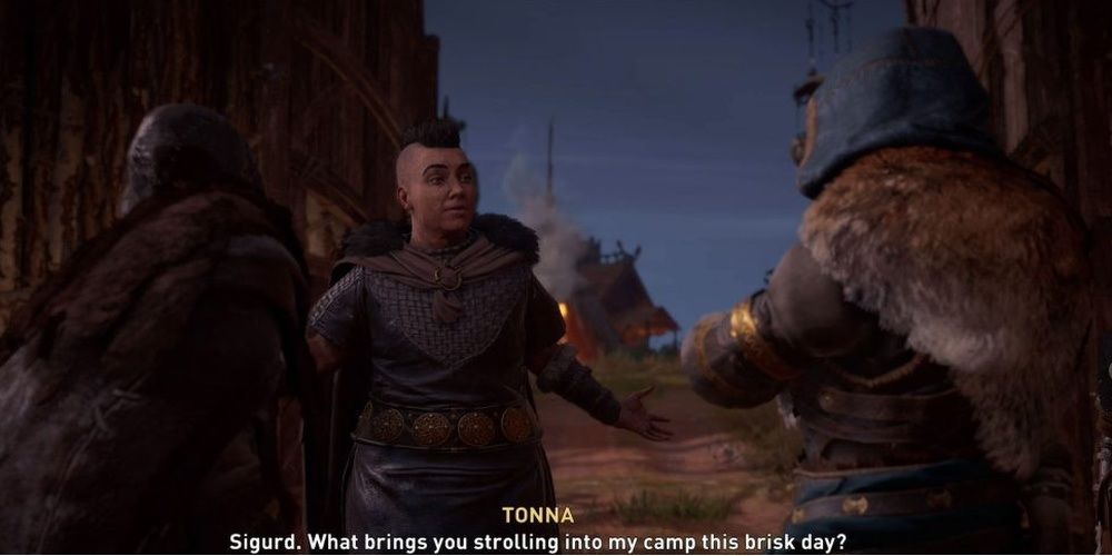 Assassins Creed Valhalla Tonna Talking To Eivor And Sigurd