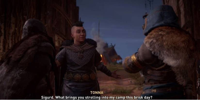 Assassins Creed Valhalla Tonna Talking To Eivor And Sigurd