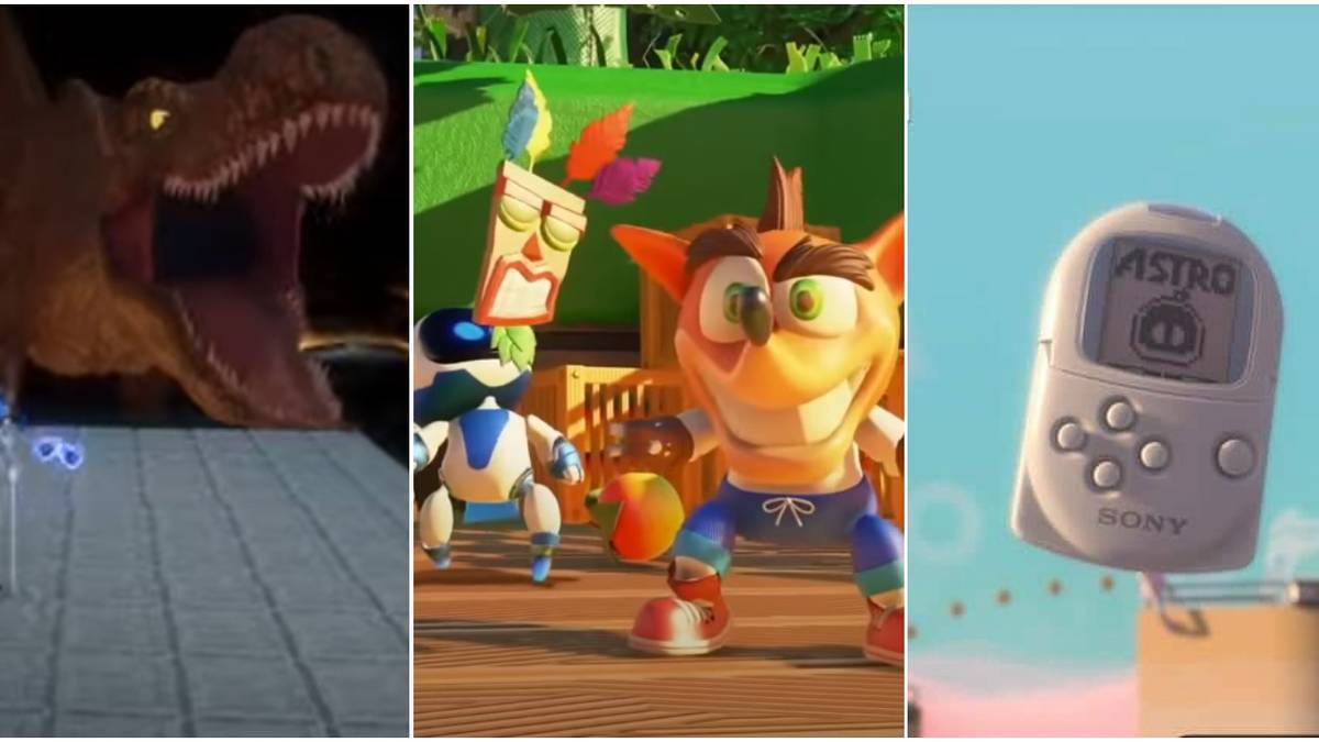 Astro's Playroom T-Rex Tech Crash Bandicoot PocketStation Trio Header