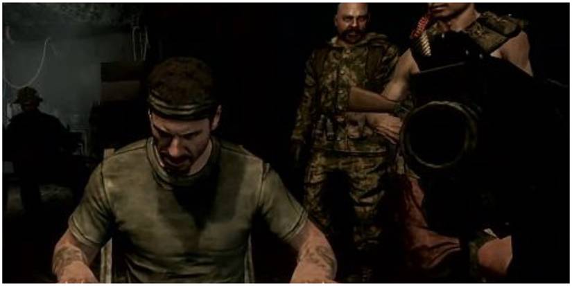 Woods and Mason being forced to play Russian Roulette