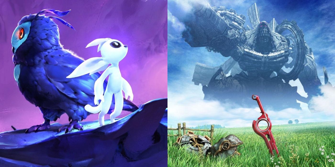 (Left) Ori and the Will of the Wisps promotional image (Right) Xenoblade Chronicles promotional image