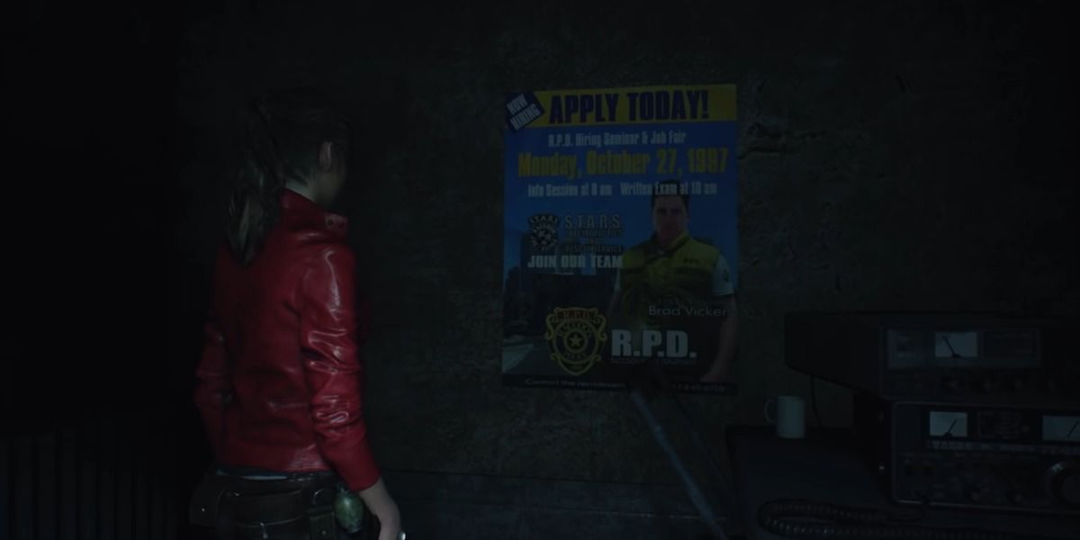 The Brad Vickers poster from the Resident Evil 2 remake.
