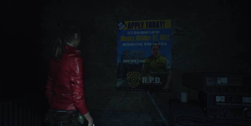 The Brad Vickers poster from the Resident Evil 2 remake.