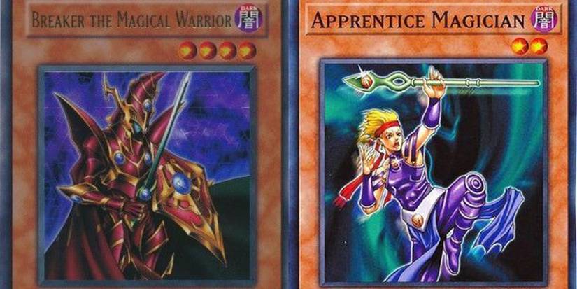 Breaker the Magical Warrior and Apprentice Magician TCG artwork