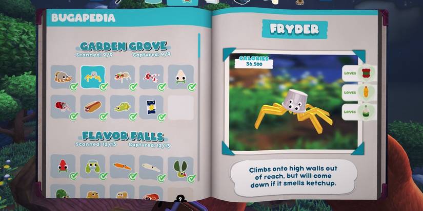 Bugapedia in Bugsnax