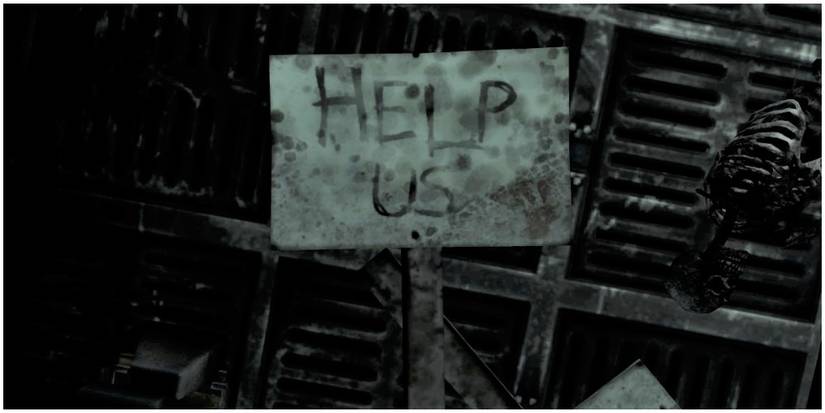 One of the signs that can be found right outside the vault