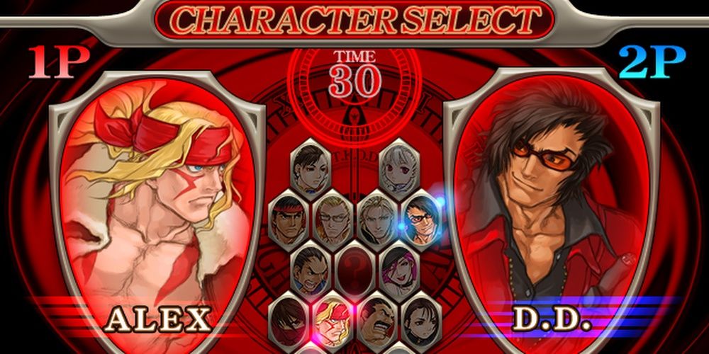 Capcom Fighting All-Stars Character Select Screen