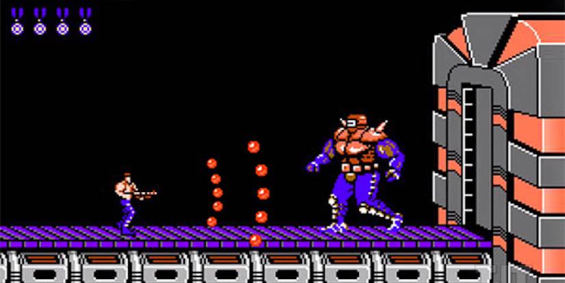 Contra Juggernaut Enemy being shot