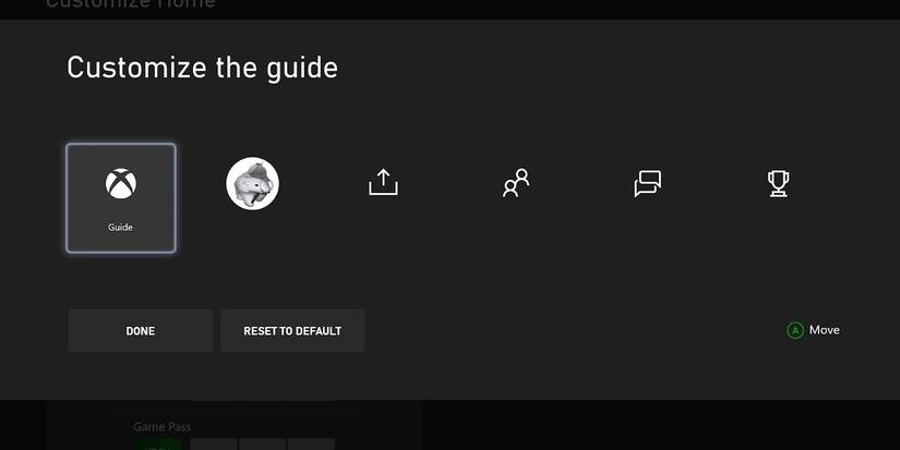 Customize Xbox guide