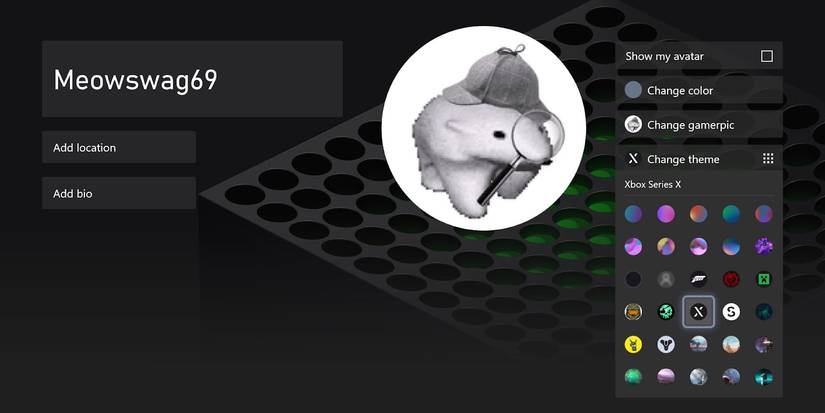 Customize xbox profile theme