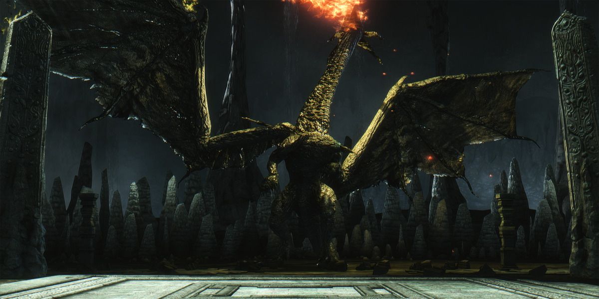 Sinh the slumbering dragon boss from Dark Souls 2