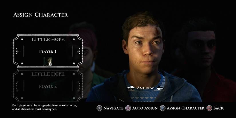 Dark Pictures Anthology: Little Hope Character Select Screen