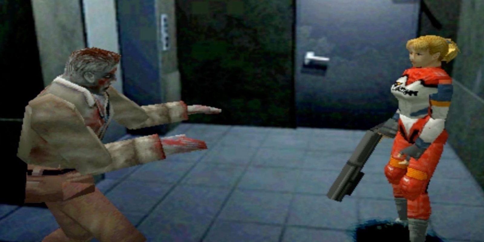 Elza Walker Fighting A Zombie In Resident Evil 2