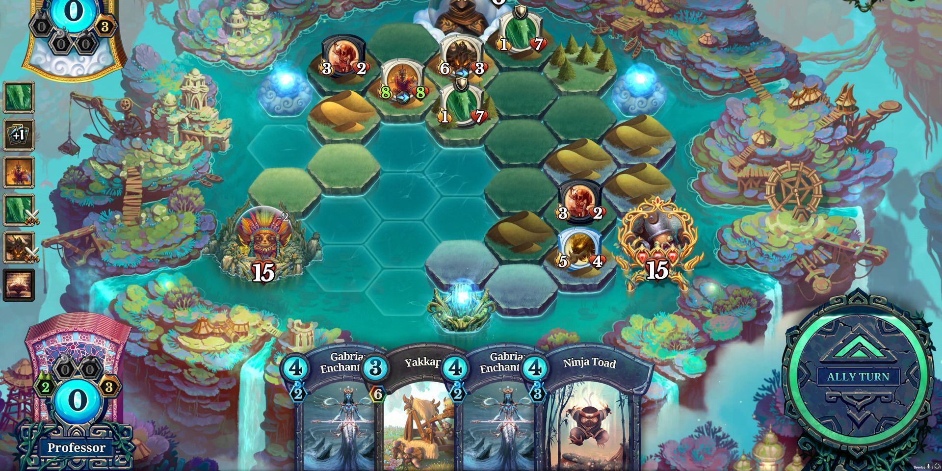 Faeria TCG Living Board Gameplay With Hexagons