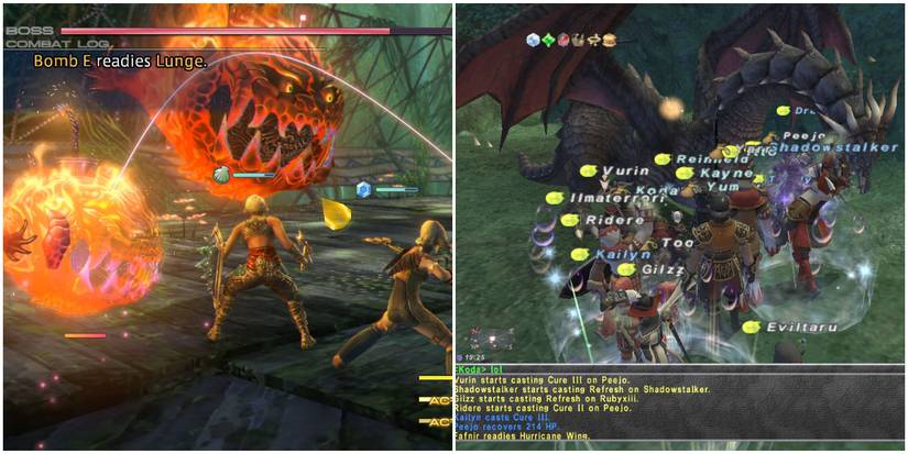 Final Fantasy 12 Fighting Bombs Final Fantasy 11 Fighting Fafnir