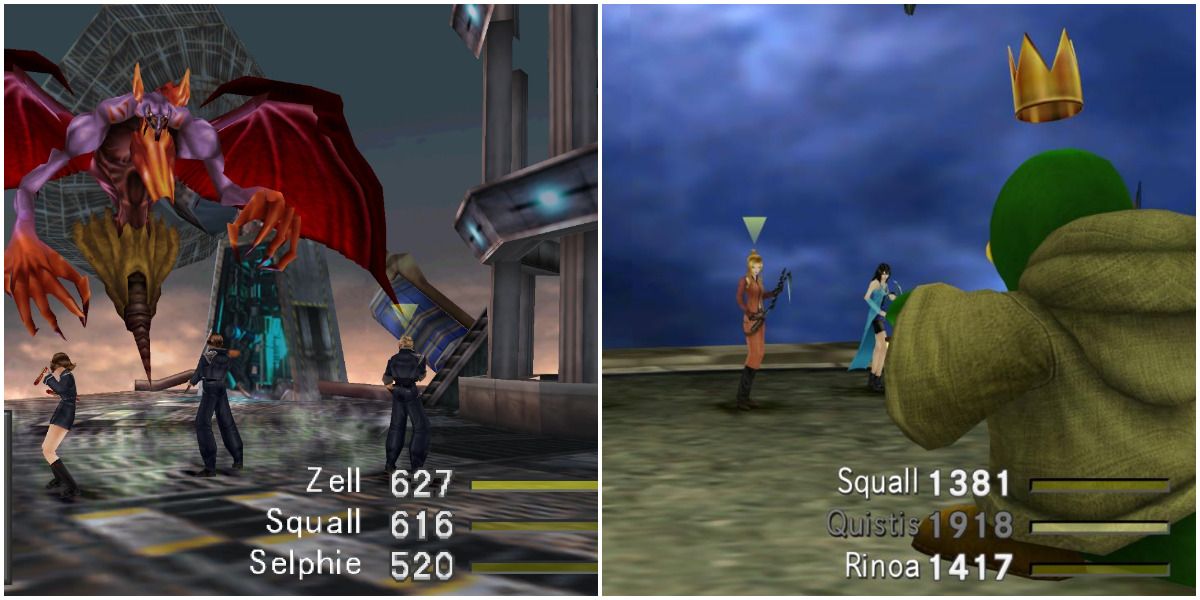 Final Fantasy 8 Two Different Battles Squall Selphie Zell Quistis