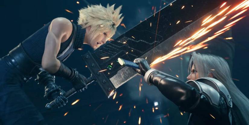Cloud And Sephiroth in Final Fantasy VII Remake