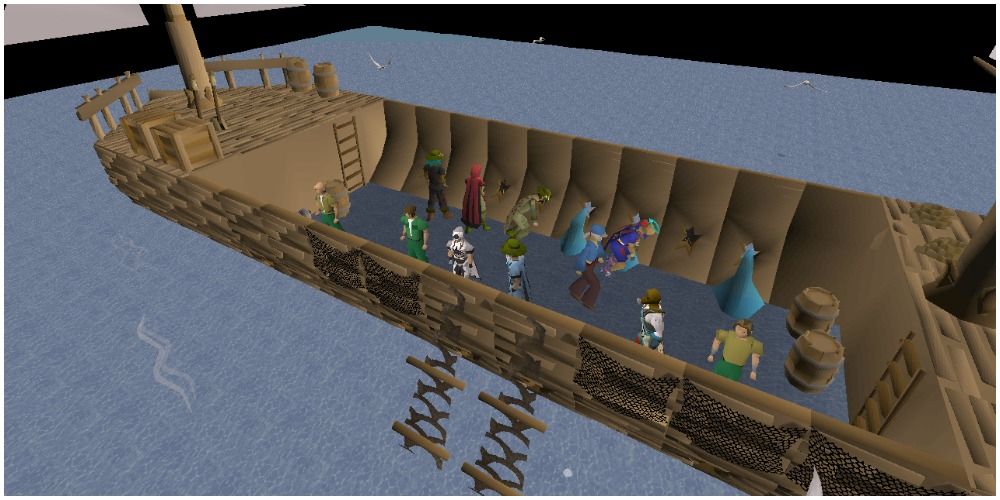 Screenshot of the Fishing Trawler Minigame in Old School Runescape