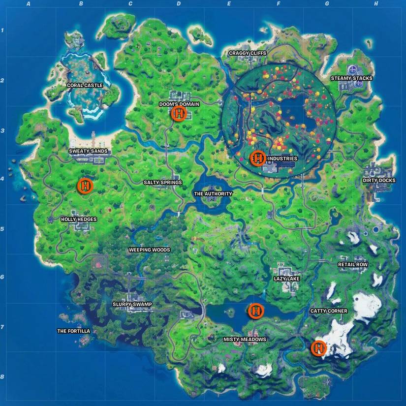 Fortnite where to find Helicopters