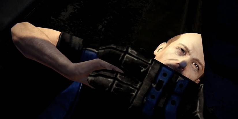 Screenshot Mass Effect Garrus Holding Harkin Down