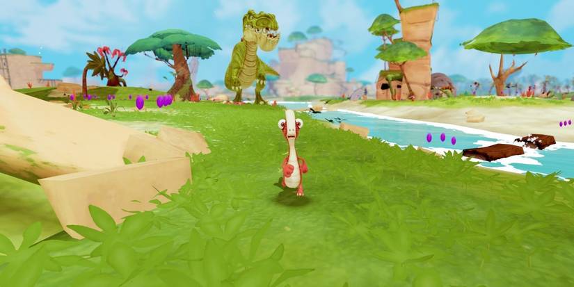 Gigantosaurus The Game Running In An Open Field