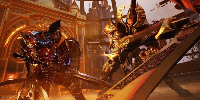 Godfall Valorian Knight With Shield Versus Boss