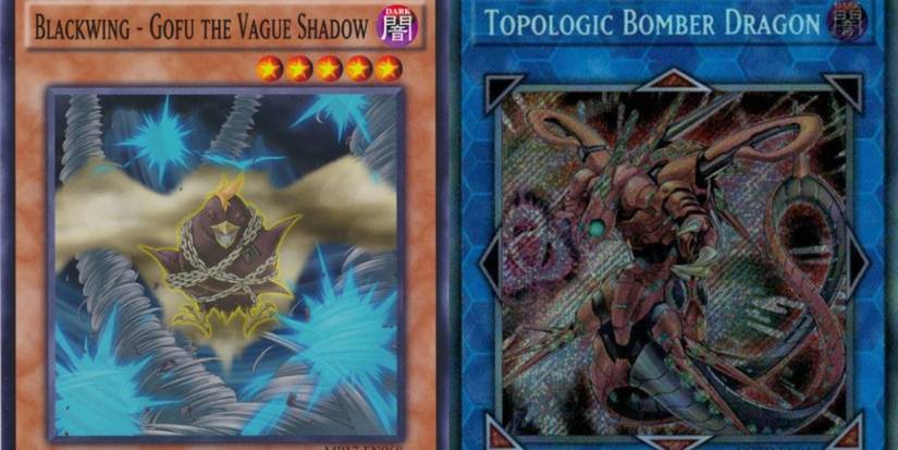 Blackwing - Gofu the Vague Shadow and Topologic Bomber Dragon TCG artwork
