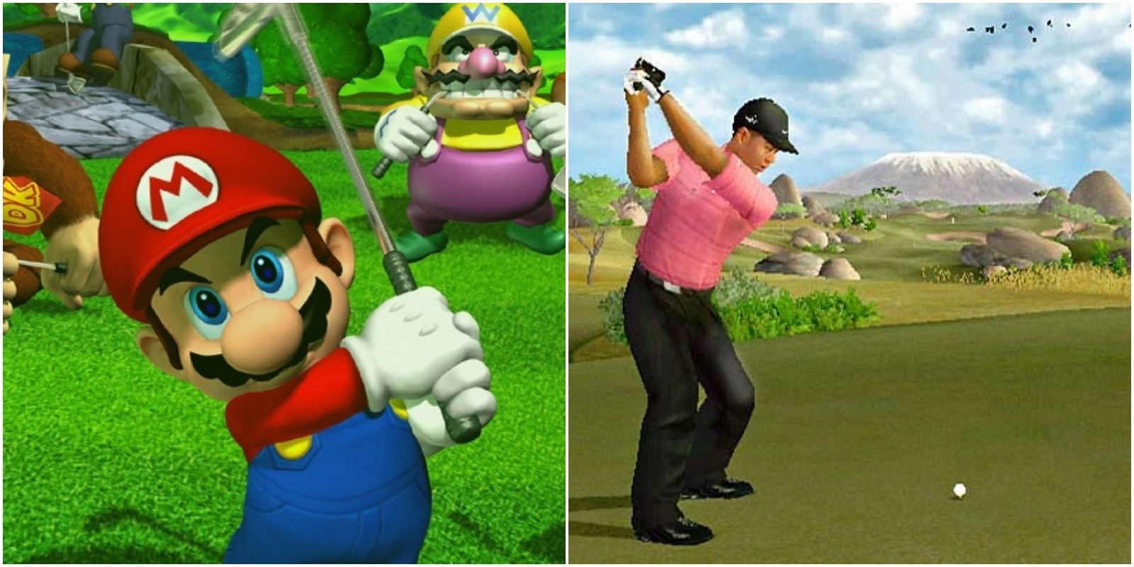 Mario and Tiger Woods