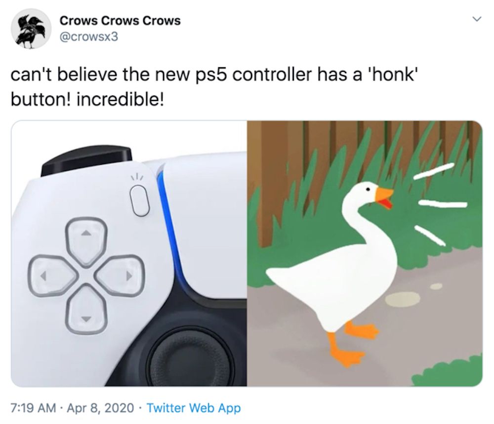 Goose game meme copy