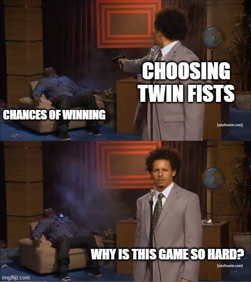 Hades Meme Twin Fists Losing Fight