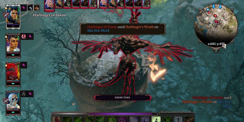 Harbinger of Doom using one of its attacks - Divinity Original Sin 2 Harbinger of Doom Tips