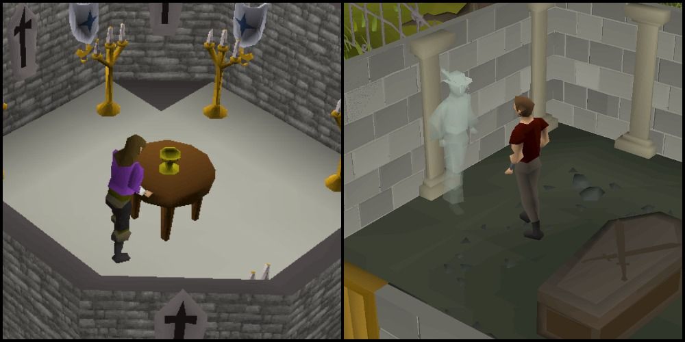 Screenshots from two Old School Runescape quests