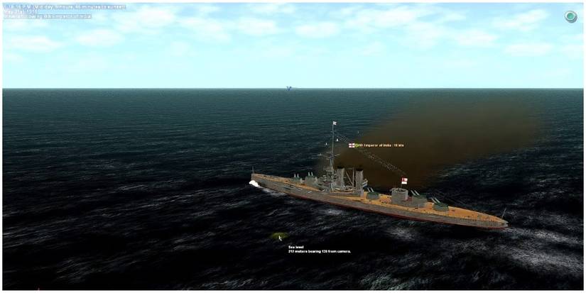 A ship out on the sea