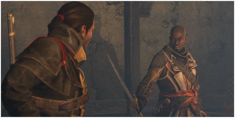 Le Chasseur confronting Shay at Fort La Croix