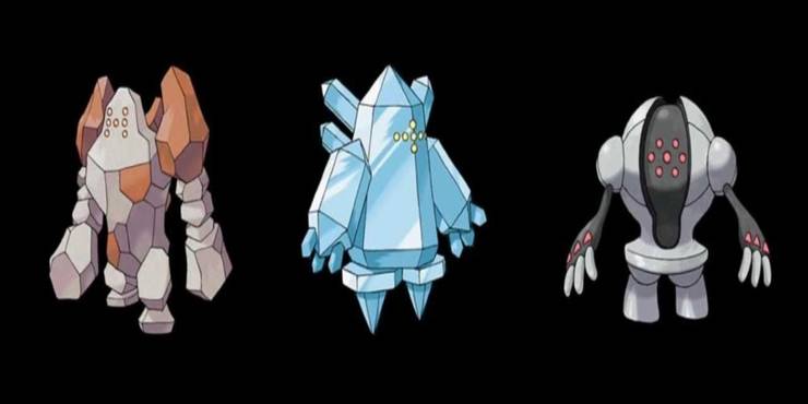 Regirock, Regice, et Registeel