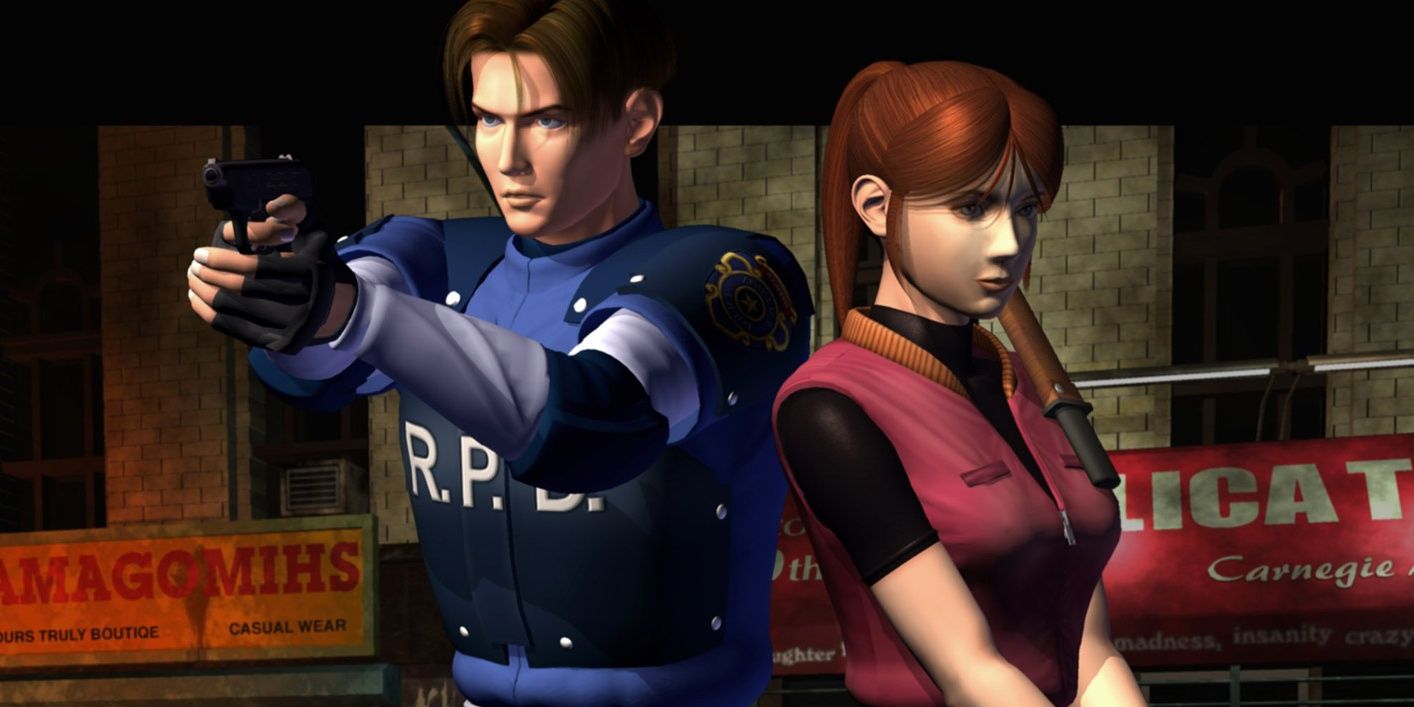 Leon and Claire Resident Evil 2 Cover