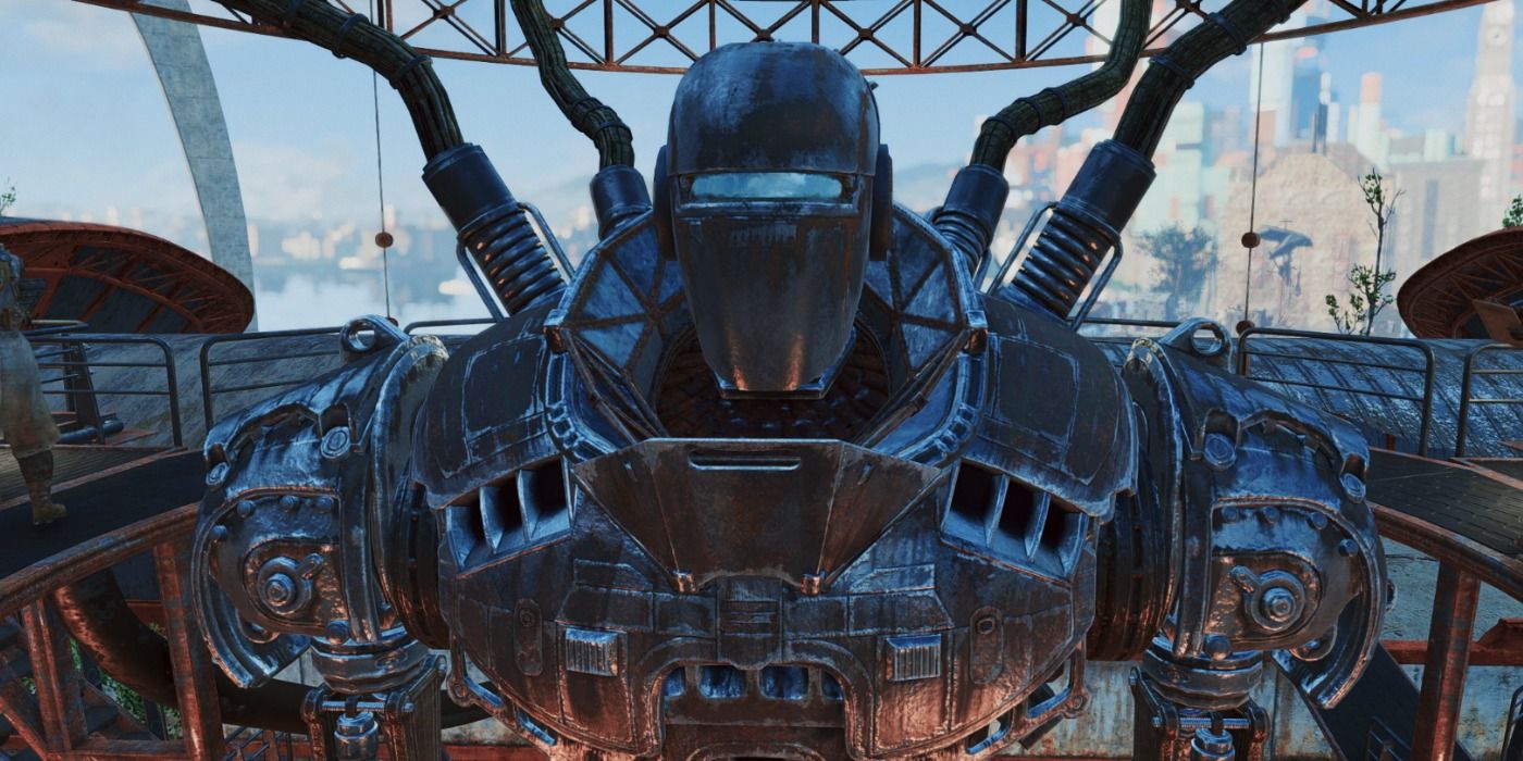 image of Liberty Prime being constructed from Fallout