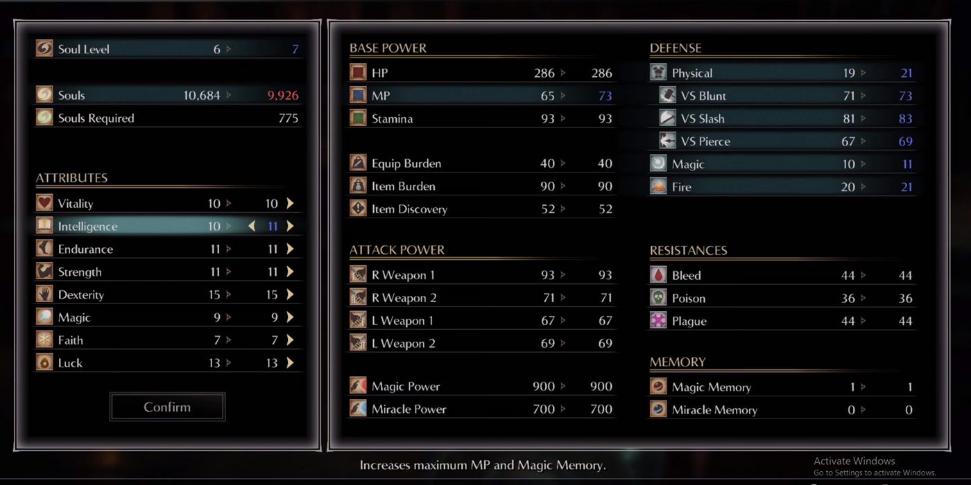 Looking at stats - Demons Souls Tips From Dark Souls