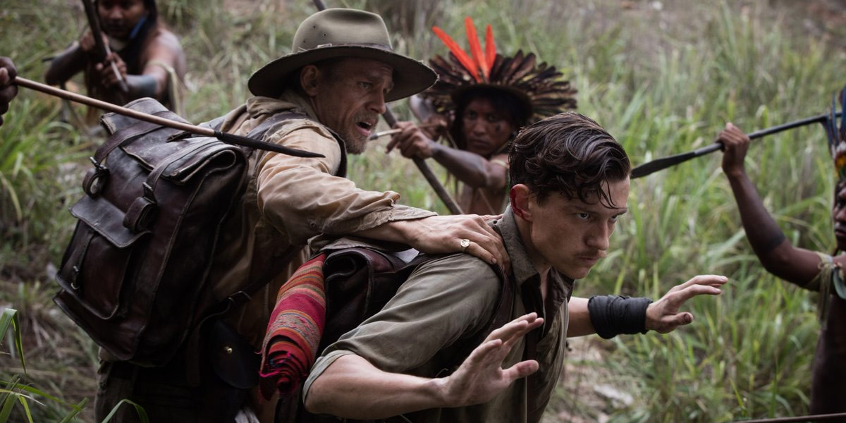 Charlie Hunnam and Tom Holland in The Lost City of Z