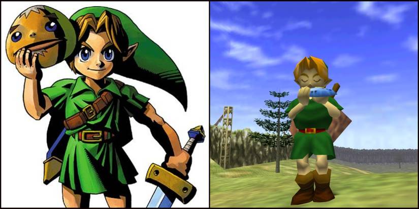 images of Link from The Legend of Zelda: Ocarina of Time and The Legend of Zelda: Majora's Mask