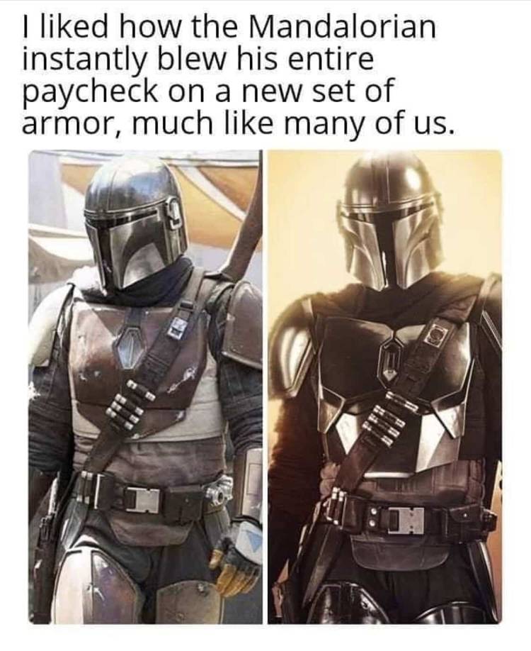 Mandalorian Meme Paycheck