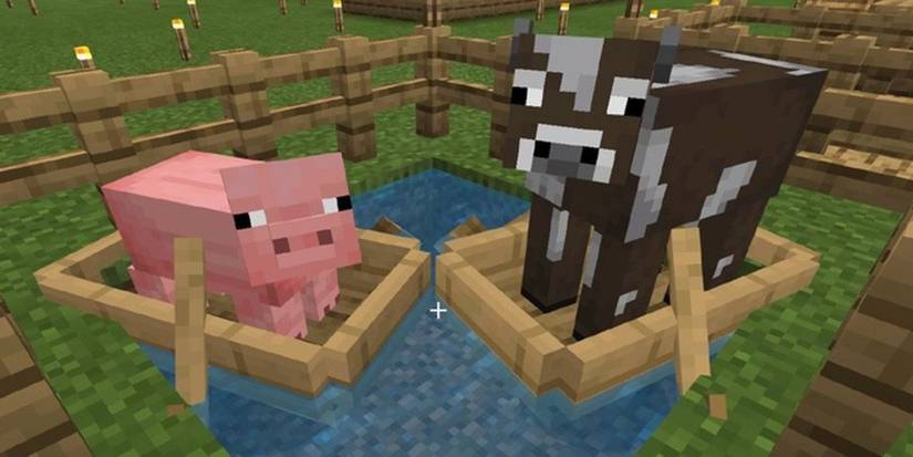 Minecraft Boats With Animals
