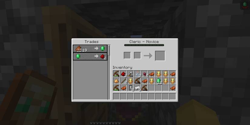 A trade discount thanks to the Hero of the Village effect in Minecraft